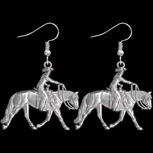 Our Ranch Rider Woman Earrings crafted in Solid Sterling Silver are the perfect luxurious gift and a bold eye-catching addition to any wardrobe.
